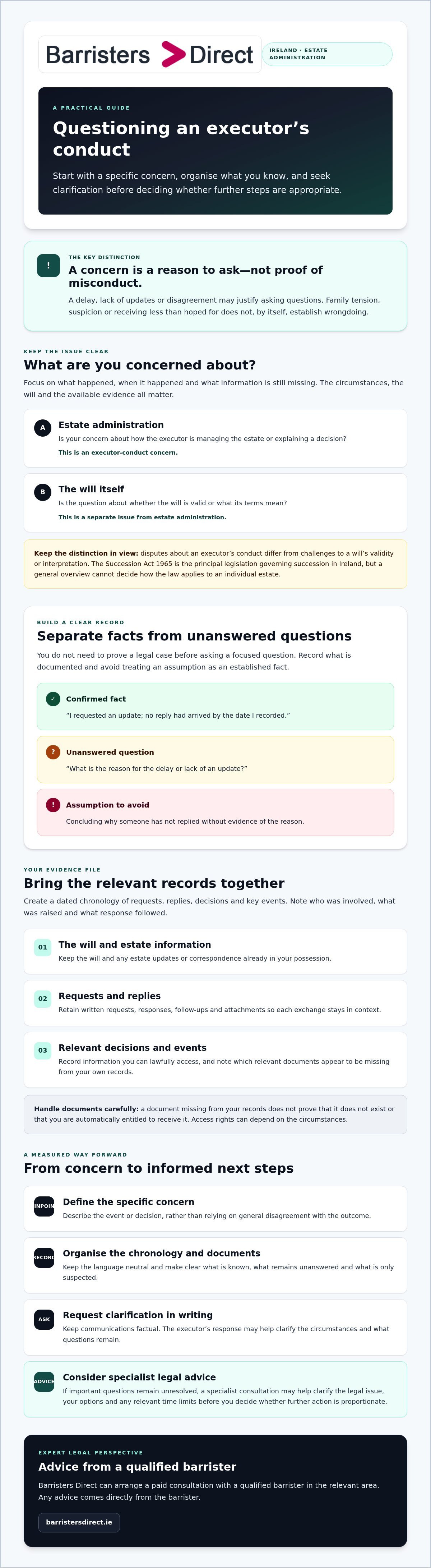 How to challenge an executor of a will infographic